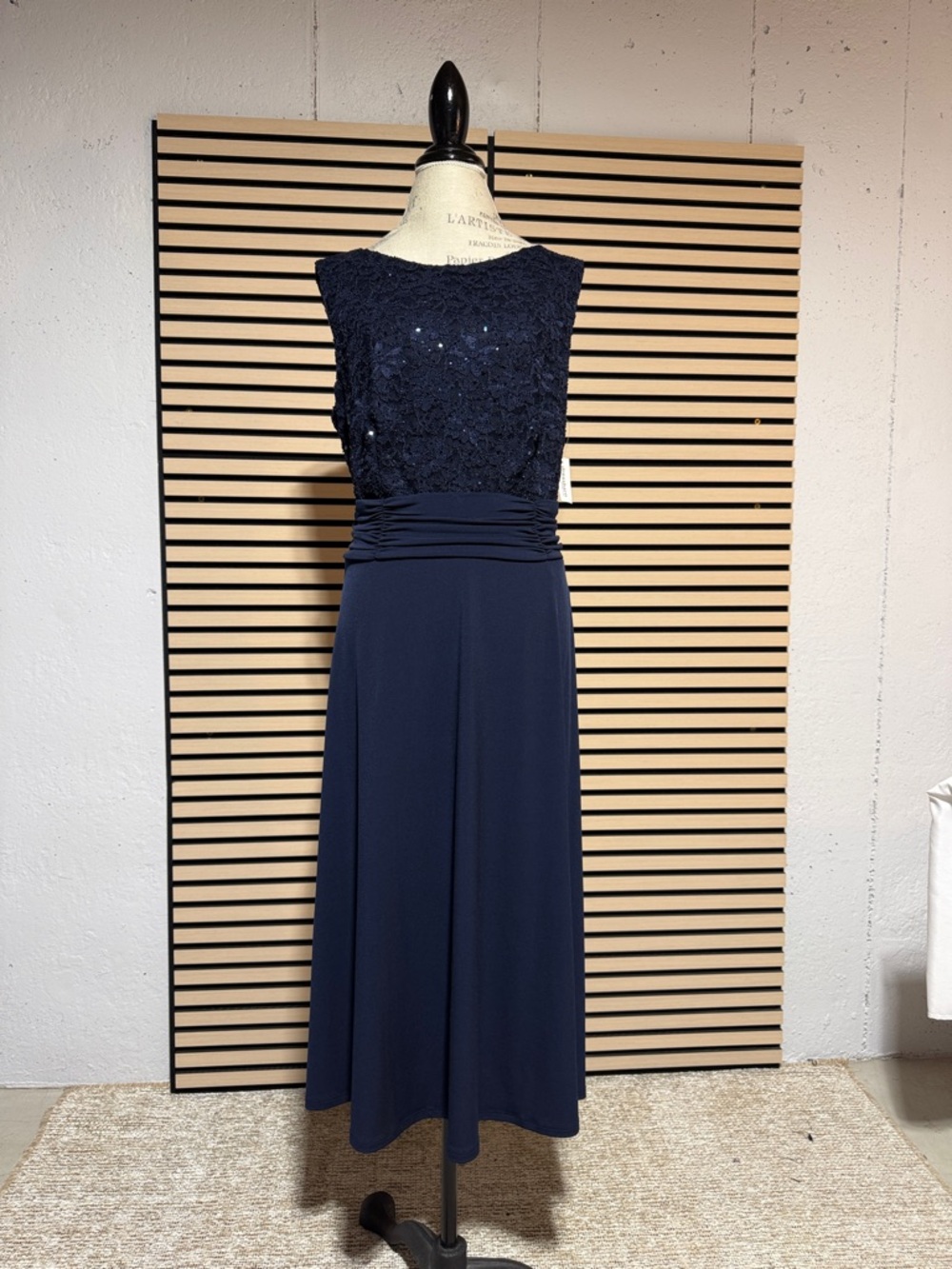 NWT Navy Blue Lace Dress Size 14 | Elegant Wedding Guest / Cocktail